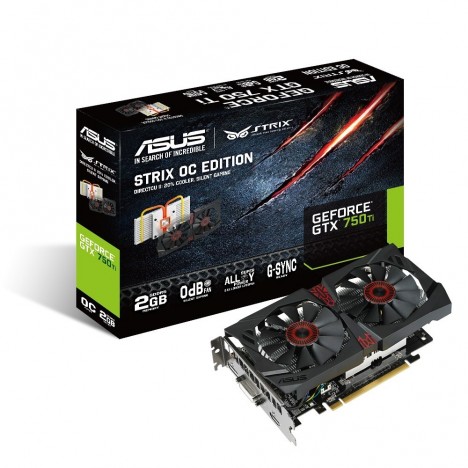 Carte Graphique Asus Nvidia GeForce GTX 750 Ti 2 Go DDR5/OC