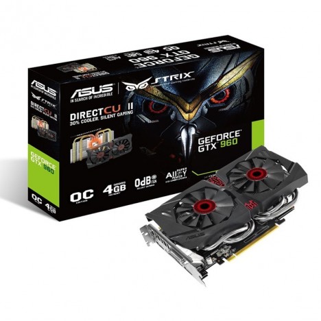 Carte Graphique Asus Strix Nvidia GeForce GTX 960 Black 4 Go DDR5/OC