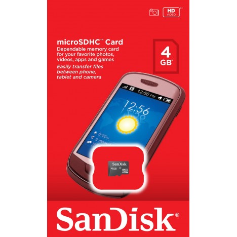 Carte mémoire SanDisk microSDHC™ 4 Go