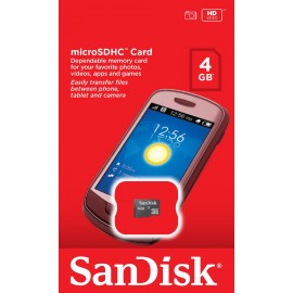 Carte mémoire SanDisk microSDHC™ 4 Go Carte mémoire SanDisk microSDHC™ 4 Go
