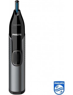 Tondeuse à Nez PHILIPS - Noir/Vert (NT3650/16) 2
