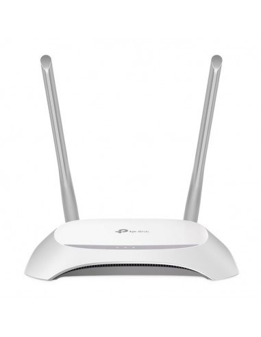 Routeur TP-LINK TL-WR840N Wi-Fi N 300 Mbps - Vue avant avec indicateurs lumineux de statut pour une gestion facile du réseau