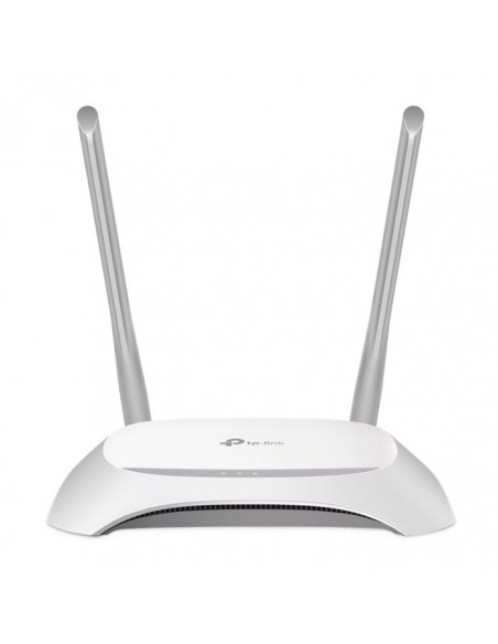 Routeur TP-LINK TL-WR840N Wi-Fi N 300 Mbps - Vue avant avec indicateurs lumineux de statut pour une gestion facile du réseau Routeur TP-LINK TL-WR840N Wi-Fi N 300 Mbps - Vue avant avec indicateurs lumineux de statut pour une gestion facile du réseau