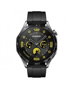 Vue de face de la Montre Connectée HUAWEI Watch GT 4 46mm - Noir - Écran AMOLED 1,43" 2