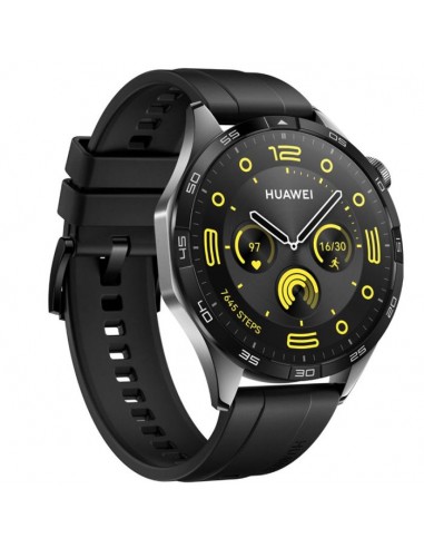 Vue de face de la Montre Connectée HUAWEI Watch GT 4 46mm - Noir - Écran AMOLED 1,43"