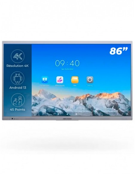 écran plat interactif Hikvision 4K 86 DS-D5C86RB/A écran plat interactif Hikvision 4K 86 DS-D5C86RB/A