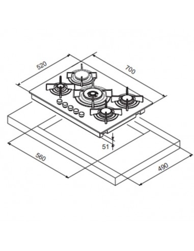 Plaque De Cuisson FOCUS F4017BS...