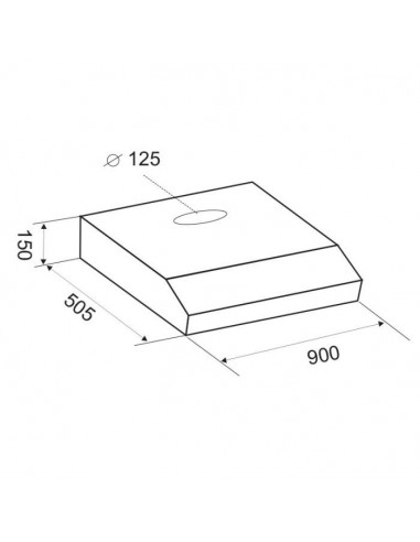 Hotte Casquette FOCUS F902B 90 Cm - Noir
