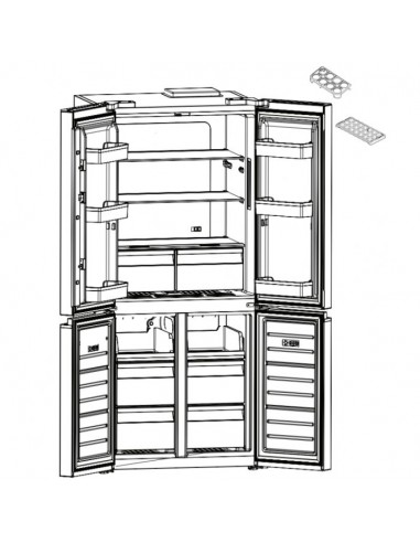 Réfrigérateur Side By Side FOCUS Smart 6400 620L Nofrost -Noir Réfrigérateur Side By Side FOCUS Smart 6400 620L Nofrost -Noir