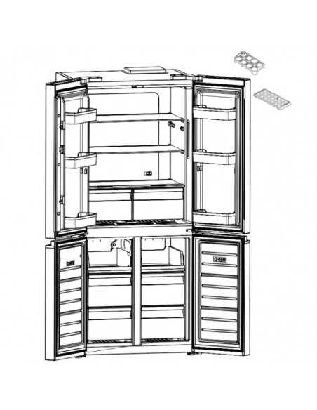 Réfrigérateur Side By Side FOCUS Smart 6400 620L Nofrost -Noir Réfrigérateur Side By Side FOCUS Smart 6400 620L Nofrost -Noir