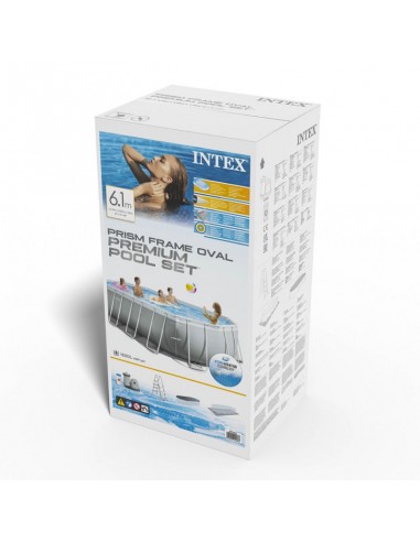 Piscine Prism Frame ovale 6.10 x 3.05 x 1.22 m - Intex