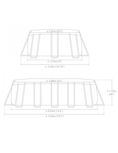Piscine Prism Frame ovale 5.03 x 2.74 x 1.22 m Piscine Prism Frame ovale 5.03 x 2.74 x 1.22 m