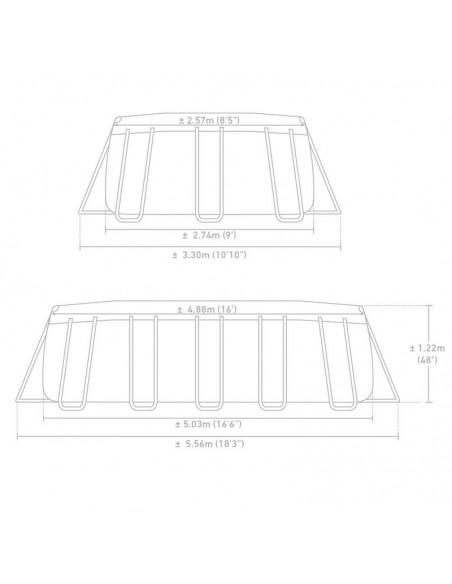 Piscine Prism Frame ovale 5.03 x 2.74 x 1.22 m Piscine Prism Frame ovale 5.03 x 2.74 x 1.22 m