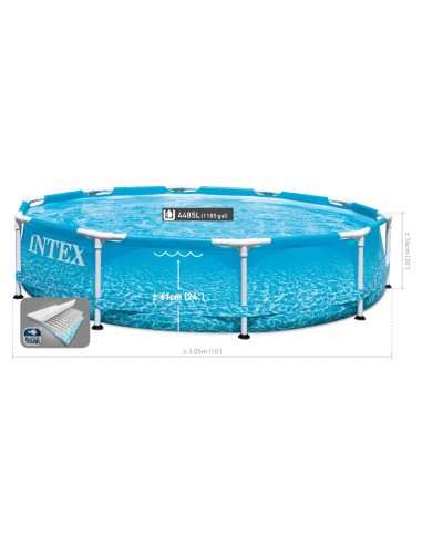 Piscine hors-sol Metal Frame Beachside ronde 305 x 76 cm Piscine hors-sol Metal Frame Beachside ronde 305 x 76 cm