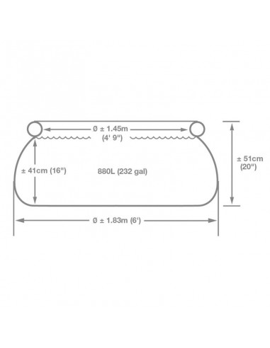 Petite piscine gonflable Easy Set 1,83 x 0,51 m Petite piscine gonflable Easy Set 1,83 x 0,51 m