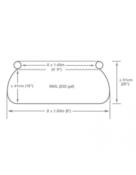 Petite piscine gonflable Easy Set 1,83 x 0,51 m Petite piscine gonflable Easy Set 1,83 x 0,51 m