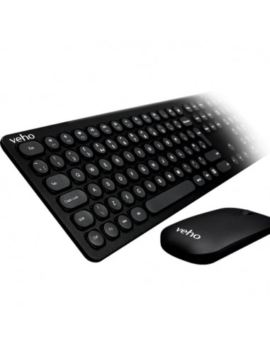 Ensemble Clavier Et Souris Sans Fil VEHO VHK-001-WZ1 - Noir Ensemble Clavier Et Souris Sans Fil VEHO VHK-001-WZ1 - Noir