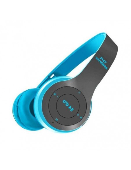 Casque Stéréo Sans Fil P47 Bluetooth - Bleu Casque Stéréo Sans Fil P47 Bluetooth - Bleu