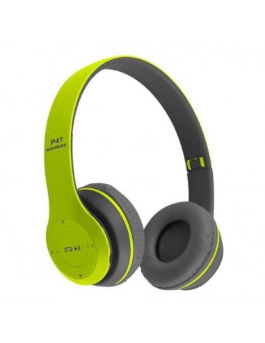 Casque Stéréo Sans Fil P47 Bluetooth - Vert Casque Stéréo Sans Fil P47 Bluetooth - Vert