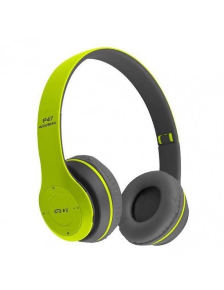 Casque Stéréo Sans Fil P47 Bluetooth - Vert Casque Stéréo Sans Fil P47 Bluetooth - Vert