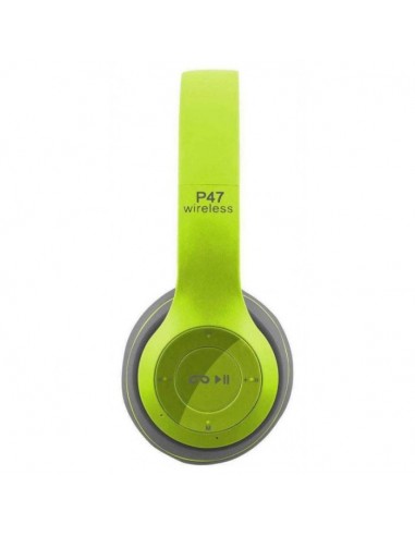 Casque Stéréo Sans Fil P47 Bluetooth - Vert Casque Stéréo Sans Fil P47 Bluetooth - Vert