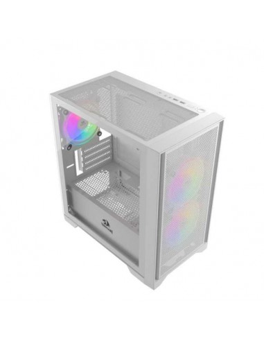 Boitier gamer redragon packtis 2b 3fan argb m-atx - blanc Boitier gamer redragon packtis 2b 3fan argb m-atx - blanc