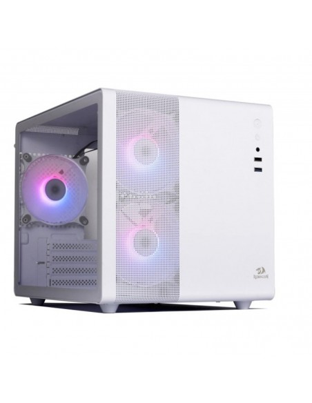 Boitier pc gamer redragon pagos 1 gc-570 2x fan argb m-atx blanc