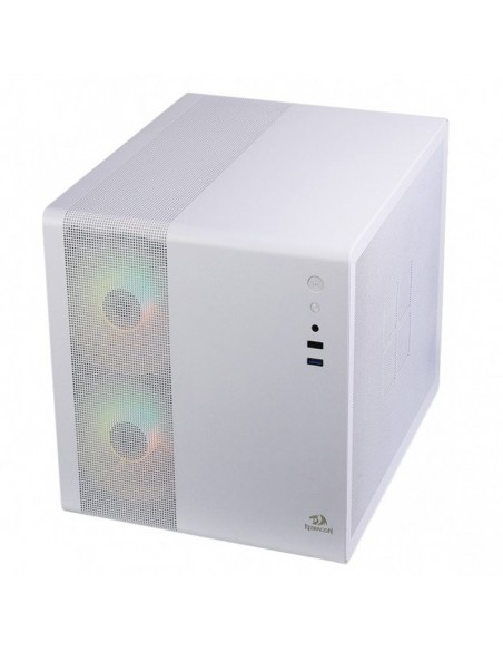 Boitier pc gamer redragon pagos 1 gc-570 2x fan argb m-atx blanc