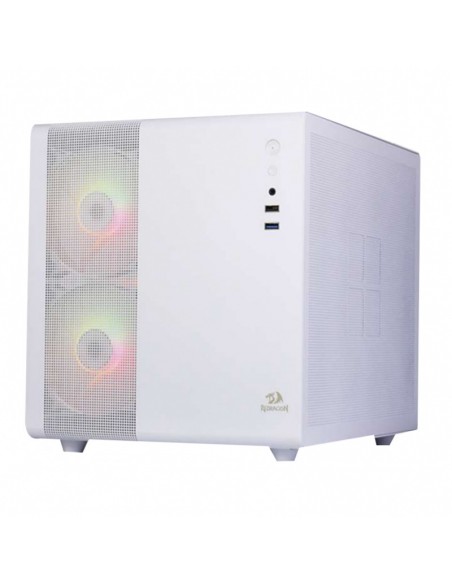 Boitier pc gamer redragon pagos 1 gc-570 2x fan argb m-atx blanc