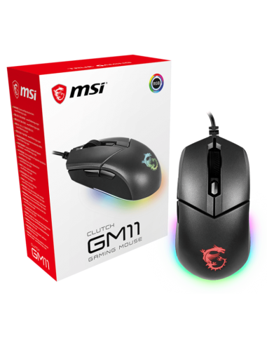 Souris Filaire GAMING MSI CLUTCH GM11 / RGB / Noir Souris Filaire GAMING MSI CLUTCH GM11 / RGB / Noir
