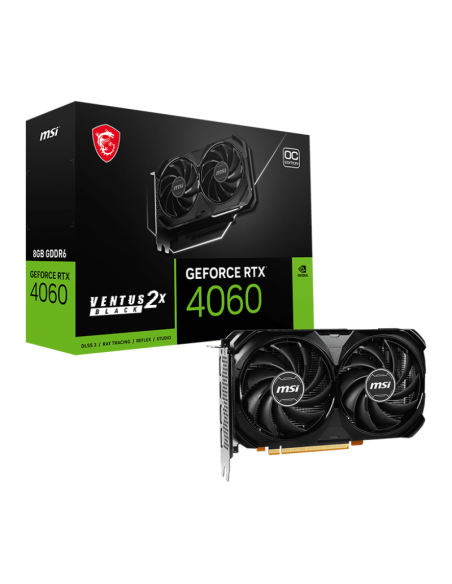 Carte graphique msi geforce rtx 4060 ventus 2x black oc / 8 go gddr6
