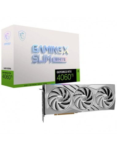 Carte graphique msi geforce rtx 4060 ti gaming x slim white 16g
