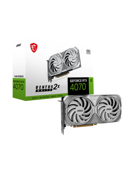msi geforce rtx 4070 ventus 2x 12g oc - white msi geforce rtx 4070 ventus 2x 12g oc - white
