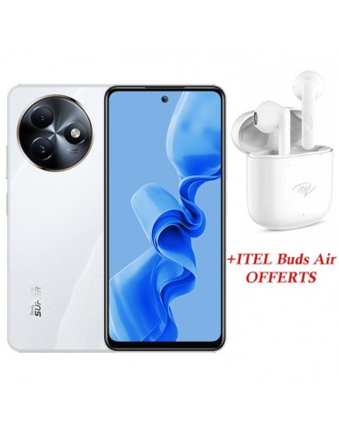 Smartphone ITEL S24 8Go 256Go Blanc + ITEL Buds Air Offerts