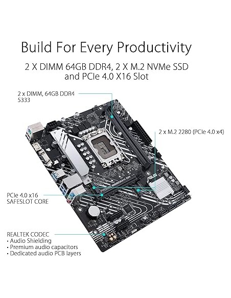 Carte mère Intel B660 LGA 1700 mATX Carte mère Intel B660 LGA 1700 mATX