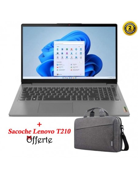 PC Portable LENOVO IdeaPad 3 15IAU7 i5 12ème Gén 24Go 512Go SSD - Gris PC Portable LENOVO IdeaPad 3 15IAU7 i5 12ème Gén 24Go 512Go SSD - Gris