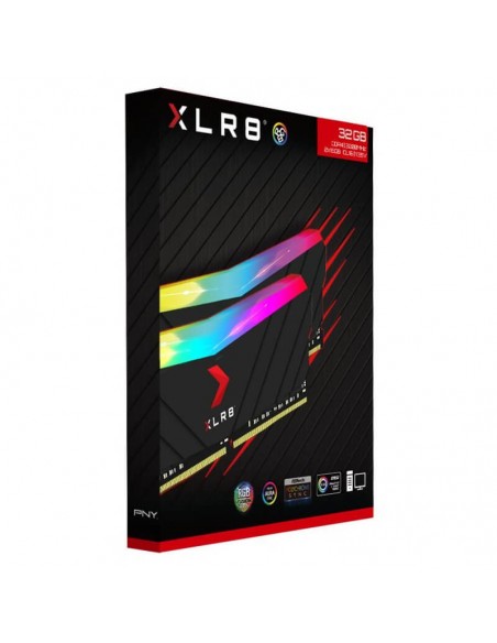 Barrette Mémoire pny 16 Go (2x 8go) xlr8 gaming epic-x RGB ddr4 3200mhz Barrette Mémoire pny 16 Go (2x 8go) xlr8 gaming epic-x RGB ddr4 3200mhz