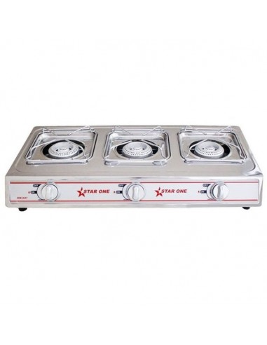 Réchaud à gaz Starone om-k07 3 feux - inox