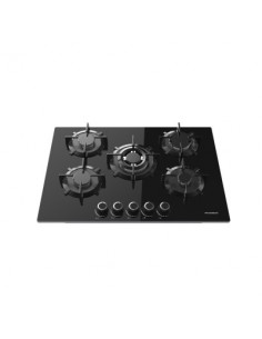 Plaque à gaz noir 5 feux 75 cm fonte avec sécurité PREMIUM 2