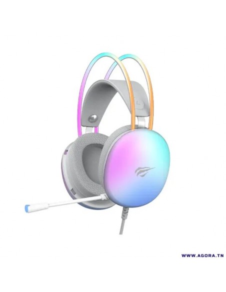Casque Micro Gamer Havit H2037D - Blanc Casque Micro Gamer Havit H2037D - Blanc