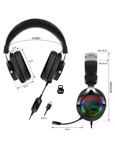 Micro Casque Filiare SPIRIT OF GAMER XPERT H600 RGB - Noir Micro Casque Filiare SPIRIT OF GAMER XPERT H600 RGB - Noir