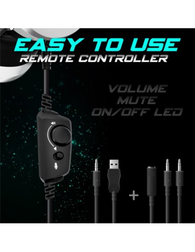 Micro Casque Gamer SPIRIT OF GAMER PRO H8 LED RGB - Blanc Micro Casque Gamer SPIRIT OF GAMER PRO H8 LED RGB - Blanc