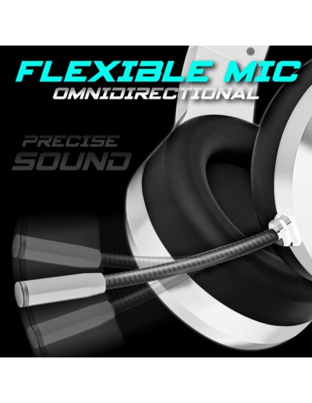 Micro Casque Gamer SPIRIT OF GAMER PRO H8 LED RGB - Blanc Micro Casque Gamer SPIRIT OF GAMER PRO H8 LED RGB - Blanc