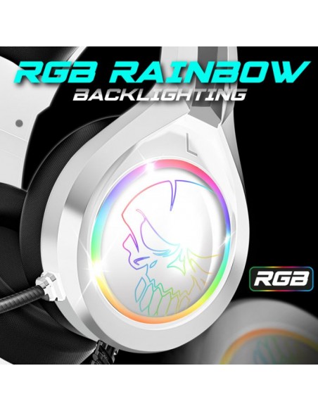 Micro Casque Gamer SPIRIT OF GAMER PRO H8 LED RGB - Blanc Micro Casque Gamer SPIRIT OF GAMER PRO H8 LED RGB - Blanc