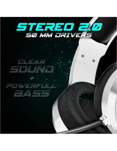 Micro Casque Gamer SPIRIT OF GAMER PRO H8 LED RGB - Blanc Micro Casque Gamer SPIRIT OF GAMER PRO H8 LED RGB - Blanc