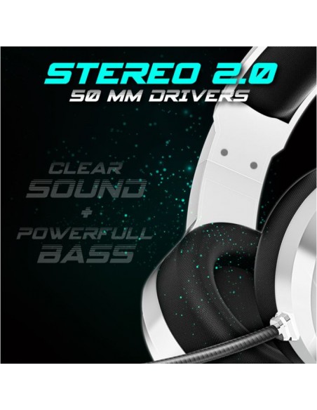 Micro Casque Gamer SPIRIT OF GAMER PRO H8 LED RGB - Blanc Micro Casque Gamer SPIRIT OF GAMER PRO H8 LED RGB - Blanc