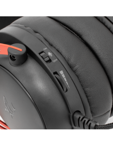 Casque Gaming WHITE SHARK Gorila GH-2341 / Noir et Rouge