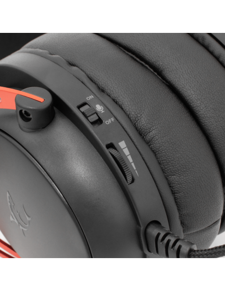 Casque Gaming WHITE SHARK Gorila GH-2341 / Noir et Rouge