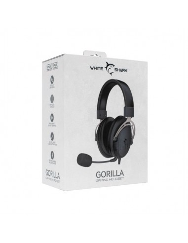Micro Casque Gamer WHITE SHARK Gorille GH-2341- Noir&Gris