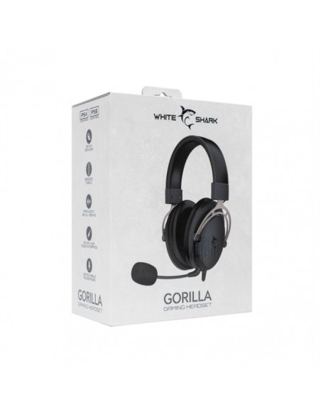 Micro Casque Gamer WHITE SHARK Gorille GH-2341- Noir&Gris
